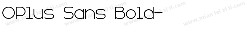 OPlus Sans Bold字体转换